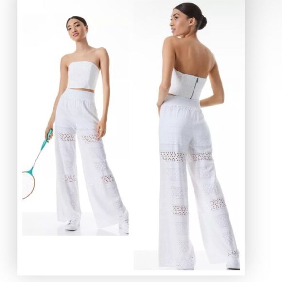 Alice + Olivia Ceresi Eyelet Bandeau Top NWT  8 $275 - Picture 1 of 7